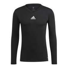 Adidas Team Base Ανδρική Αθλητική Μπλούζα Μακρυμάνικη με Λαιμόκοψη Τύπου V Μαύρη GN5677