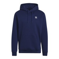 Adidas Adicolor Essentials Trefoil Ανδρικό Φούτερ με Κουκούλα και Τσέπες Fleece Navy Μπλε H34653