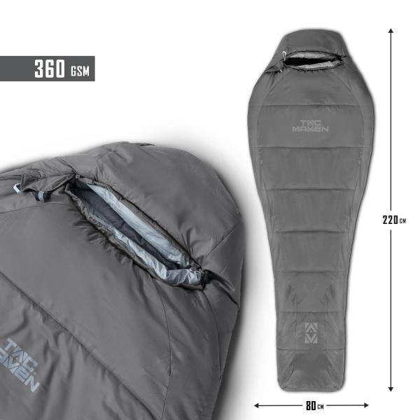 Pentagon MUMMY SLEEPING BAG 360GR/M² D19003 17-Cinder Grey