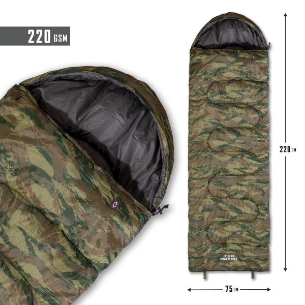 Pentagon SENTINEL SLEEPING BAG 220GR/m² D19001-Camo 56-GR.Camo