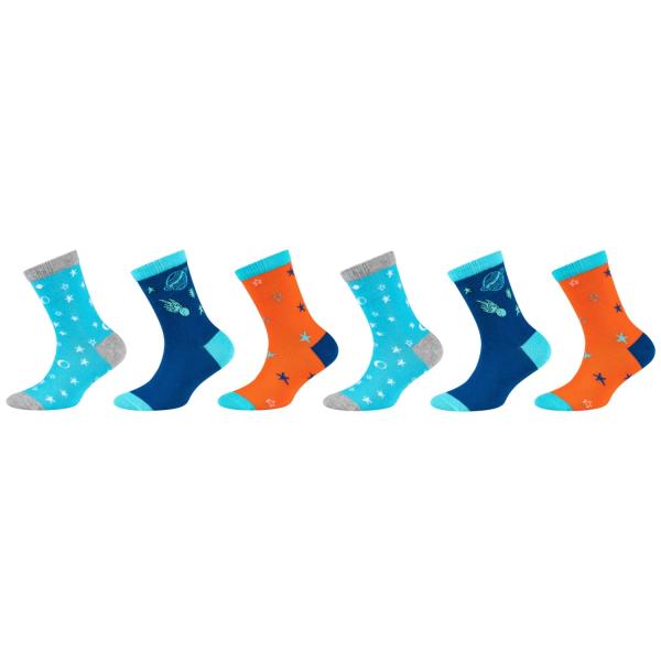 Skechers 6PPK Boys Casual Patterned Socks SK41081000-5803